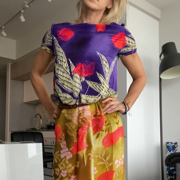 Designer Long Dress 100% Silk, size S - Picture 7 of 9